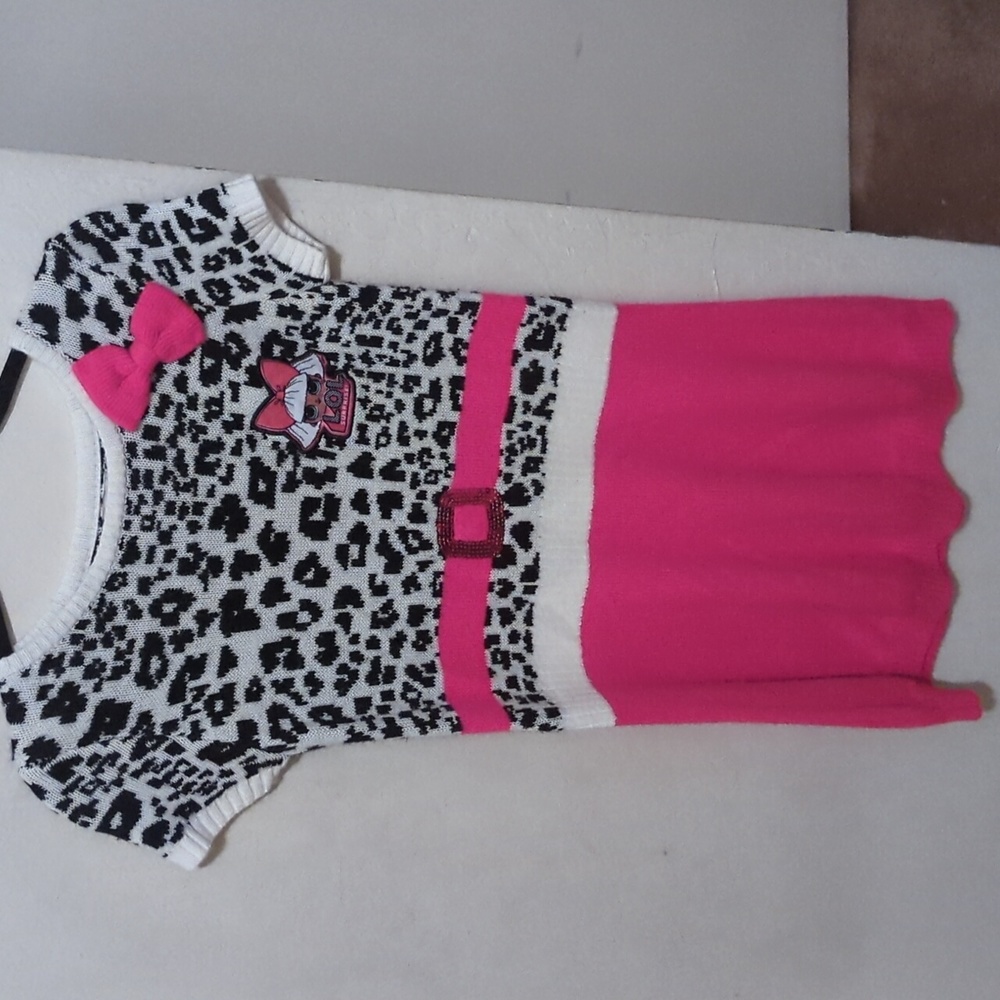LOL dress kids warm leopard print